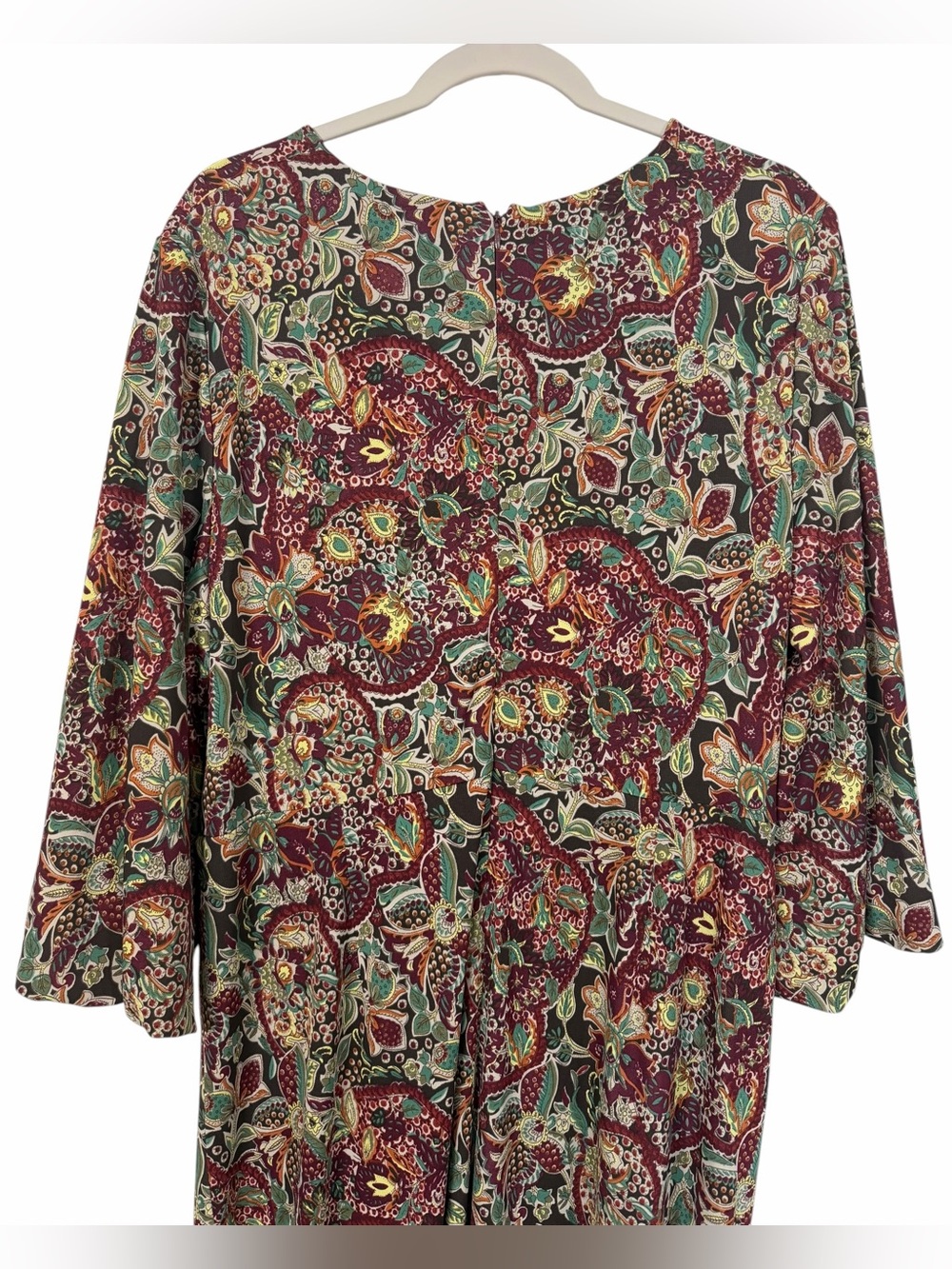 Lauren Ralph Lauren Floral Jersey Tie Front Midi Dress Wrap Style Size 16 - Picture 14 of 16